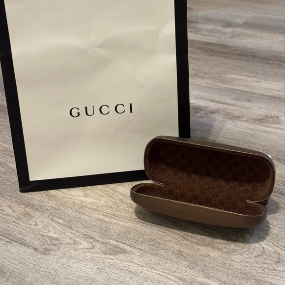 VINTAGE GUCCI - Bronze Sunglasses Eye Glasses Hard Shell Case - Case Only - Picture 7 of 7